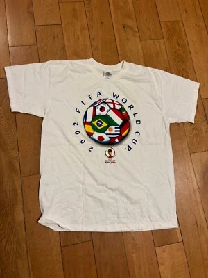 Vintage 2002 Fifa World Cup T-Shirt XL Soccer Short Sleeve Koreak Japan - Image 1 of 4