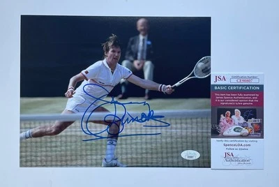 Foto 8x10 firmada a mano por Jimmy Connors tenis autenticado por JSA Foto 1 de 3