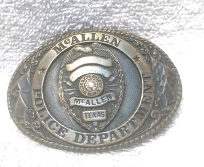 1990 Mcallen Police Department Texas Belt Buckle LE #80 Creative Castings VTG - Image 1 of 4