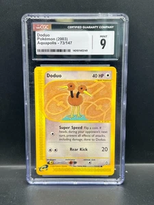 Pokemon CGC 9 Mint Doduo 73/147 Aquapolis Non-Holo E Reader WOTC 2003 S#3149 - Picture 1 of 2