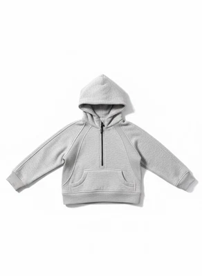 Gray Hoodie  Half-Zip Hoodie Gray, Size 8/9 YOUTH - Image 1 of 4