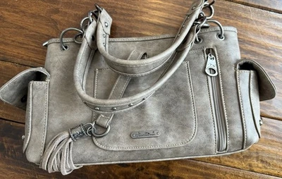 Montana West Bolso de Hombro Oculto Y Llevar Monedero Gris Taupe Con Acentos Plateados Foto 1 de 4