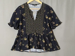 Madewell Corduroy Acorn Foulard Top XS - Picture 1 of 6