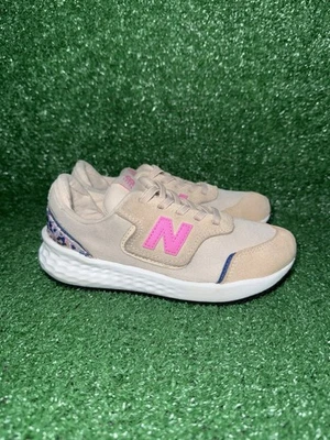 New Balance Fresh Foam X70 Beige Pink Running Shoes Sneakers Kids Youth Size 1Y - Image 1 of 4