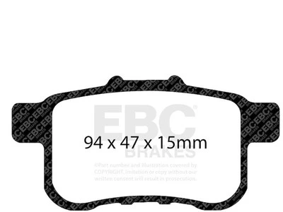 Juego de pastillas de freno traseras para Honda Accord 2013-2018 EBC 26228GCBZ 2014 2015 2016 2017 Foto 1 de 4