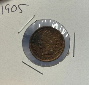 1905 Indian Head Cent Coin - Picture 1 of 2