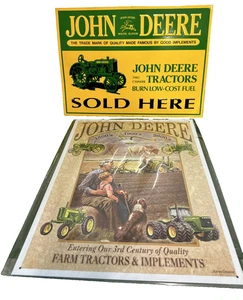 John Deere Blechschilder Landmaschinen rustikal Traktor Nachdruck - Bild 1 von 10