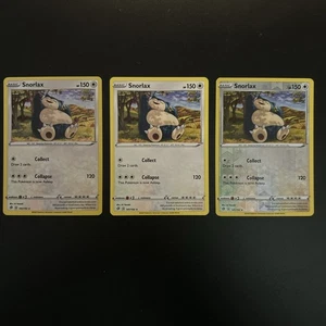 snorlax 141/192 rebel clash 3 variation set (cosmos holo, reverse holo & normal - Picture 1 of 8