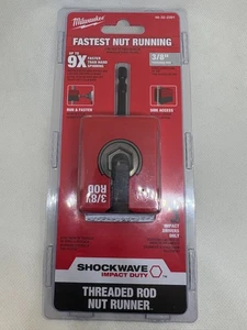 Corredor de tuerca de varilla roscada Milwaukee 48-32-2391 SHOCKWAVE resistente al impacto de 3/8" - Imagen 1 de 5