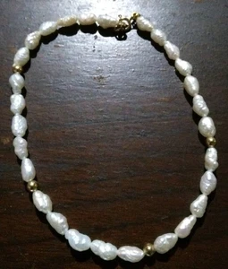 Vintage Armband 14 Karat Gold Perlen und Süßwasserperlen  - Bild 1 von 3