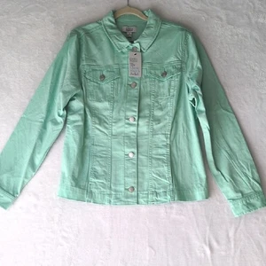 Croft & Barrow klassische Stretch-Jacke Damen meergrün mit Knöpfen Größe M - Bild 1 von 9