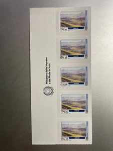 2025 Striscia da 5 Turistica Marche Monti Sibillini con Ministero Imprese MIMIT - Picture 1 of 2