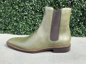 Lamberston Truex Leather Calf Shoe- Olive -Size 10.5- New- Ships Fast - Picture 1 of 20