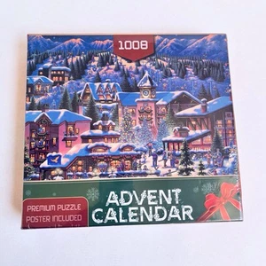 Christmas 1008 Pcs Jigsaw Puzzle Advent Calendar Christmas Illustration E2-833 - Picture 1 of 5