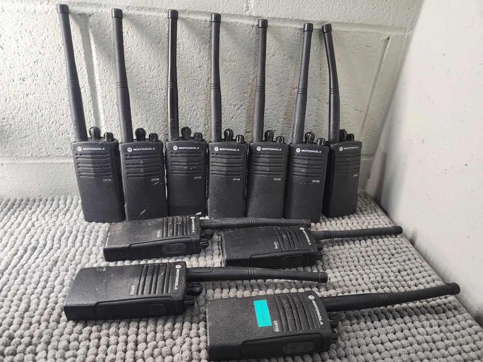 LOT OF 11 MOTOROLA CP110 H96KCC9AA2AA VHF 2CH 2W Two Way Radio No BAT No Charger - Image 1 of 4
