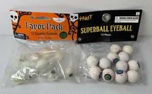 NEU Halloween Superball & Squishy Augäpfel Party Deko Spaß 24 Kugeln insgesamt - Bild 1 von 6