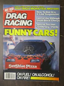 HOT ROD DRAG RACING MAGAZINE MAY 1985 FUNNY CARS SUN SHINE PIZZA LITTLE GUY FORD - Picture 1 of 2