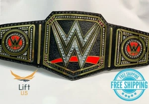 World Heavy Weight Championship Replica Title Belt Adult Size 2mm Brass Black - Picture 1 of 5