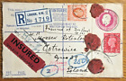England Registered Letter " INSURED " Siegel Brief nach POLEN, 1937
