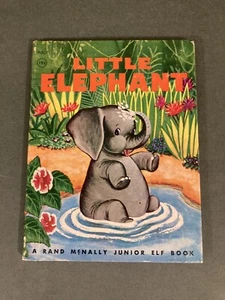 Little Elephant 1959 Rand McNally Junior Elf Book #8007 - Imagen 1 de 8