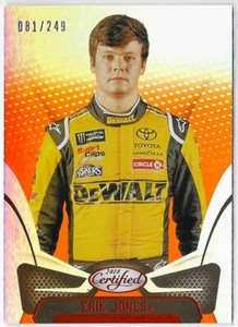 2018 Panini Certified Racing Orange Erik Jones Card /249 #62