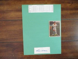 DON MOSSI(Died-2019)Signed Trimmed Index Card w/8 x 11 Display w/1957 Topps Card - Picture 1 of 6