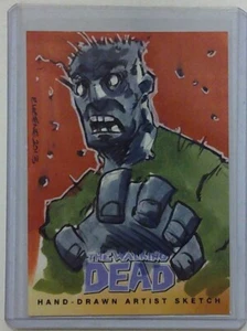 WALKING DEAD COMIC BOOK SKETCH CARD SET 2: ZOMBIES  ARTIST EUGENE COMMODORE EC16 - Picture 1 of 2