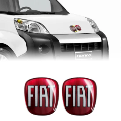 Adesivo Fiat Professional 3D Ricambio Logo Anteriore + Posteriore per Fiorino - Immagine 1 di 4