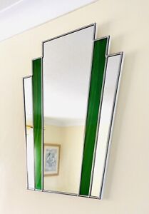 Art Deco Wall Mirror - Calypso Emerald Green