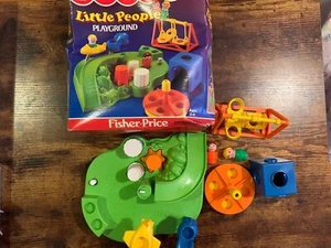 Vintage Fisher Price Little People Playground 2525 Accessories In Box Complete - Picture 1 of 7