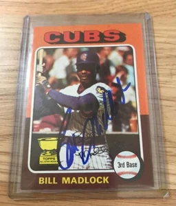1975 Topps Chicago Cubs Signed Bill Madlock Card #104/All-Star Rookie Trophy - Picture 1 of 2