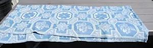 Vtg 1950's Monument Mills Bedspread Twin 90" X 70" Blue quilt Pattern - Picture 1 of 4