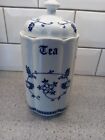TC Vintage Mid Century Dutch Blue Onion China Tea Storage Jar/Canister