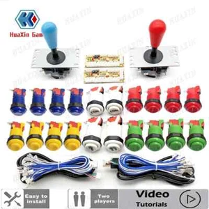 2 Spieler Arcade-Tasten und Joystick HAPP Kit Controller USB Encoder MAME zum Selbermachen - Bild 1 von 24