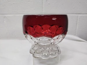 EAPG Hobbs Brockunier Hexagon Block Ruby Stain Spoon - Picture 1 of 8