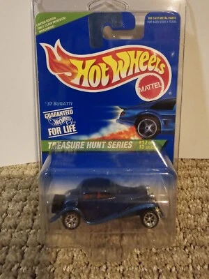 1996 Hot Wheels Trea$ure Treasure Hunt Series #12/12 1937 Bugatti Dark Blue PC6s - Image 1 of 4