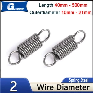 Tension Spring 2mm Wire Dia Springsteel Expansion Extension Extending Springs - Picture 1 of 23