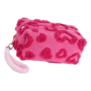 Toiletry Bag Plush Cosmetic Pouch Love Print Makeup Bag Travel Cosmetic Bag - Bild 1 von 11