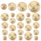  40 Pcs Blazerknöpfe Aus Emaille Retro-Metallknopf Goldene Anzugknöpfe Abnehmbar