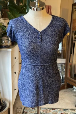 purple knit maternity blouse/short sleeve sweater small - Image 1 of 4