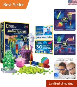 NATIONAL GEOGRAPHIC Amazing Chemistry Set - Chemistry Kit with 45 Science Exp... - Picture 1 of 9