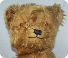 24" MOHAIR JOINTED TEDDY  BEAR VINTAGE GLASS EYES BROWN SHOWS WEAR  NICE ONE 