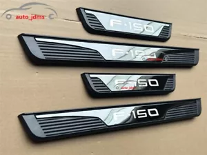 For Ford F-150 Accessories Cover Car Door Sill Scuff Plate Protector Trims Black - Picture 1 of 12