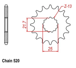 Ritzel 15Z GasGas EC 450 CFMOTO CL-X 700 GT 650MT 650 NK 650 TJ 650 Honda NT 400 - Bild 1 von 1