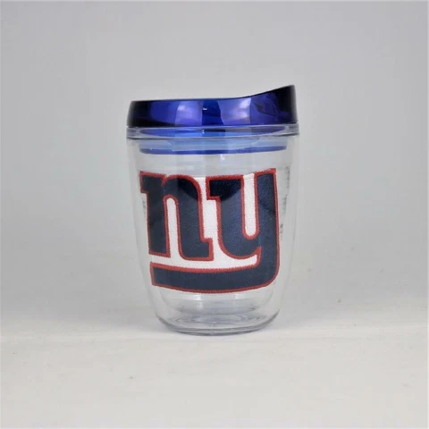 New York Giants NFL Officially Licensed 12oz Logo Patch Tumbler w/Lid Cover