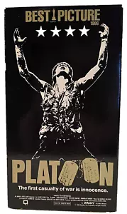Platoon (1986) Vintage VHS War / Action Drama Starring Charlie Sheen - Picture 1 of 3