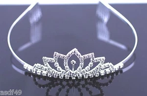 1 pieza diadema corona de estrás tiara boda novia - Imagen 1 de 3