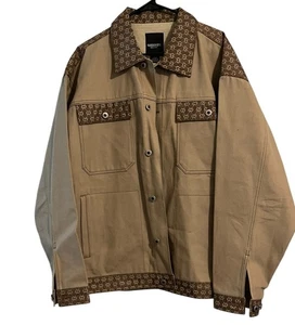 Rare Vintage GodBody GG Designer Monogram Streetwear Hip Hop Denim Jacket XL - Picture 1 of 3