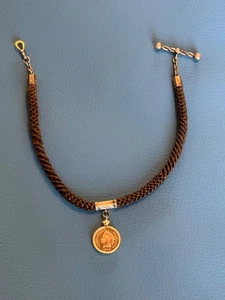 Old Antique Vintage Mourning Hair Pocket Watch FOB 1899 Indian Head Penny T-Bar - Picture 1 of 6