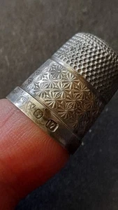 Silver Thimble BY Henry Griffiths Cheshire Hallmark - Bild 1 von 7